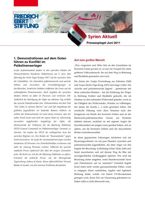Syrien aktuell (2011) Juni