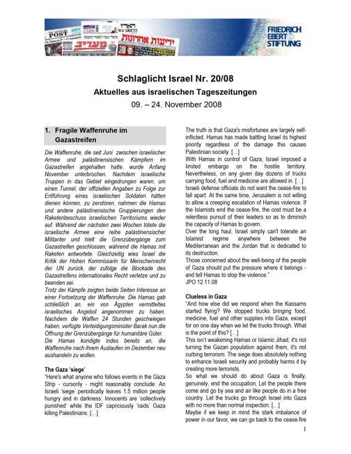 Schlaglicht Israel (2008) H. 20