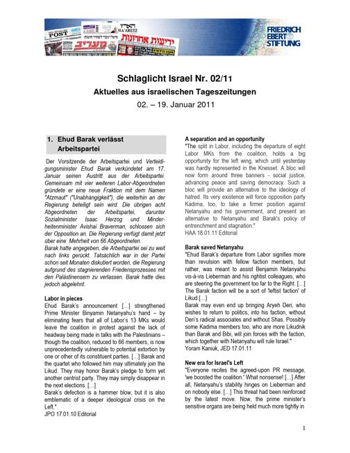 Schlaglicht Israel (2011) H. 02