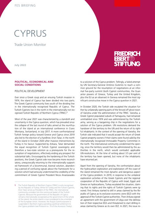 Trade Union Monitor / Cyprus (2022). July 2022