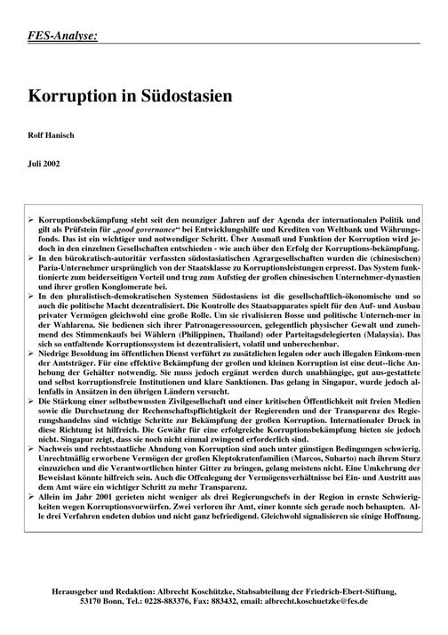 Korruption in Südostasien