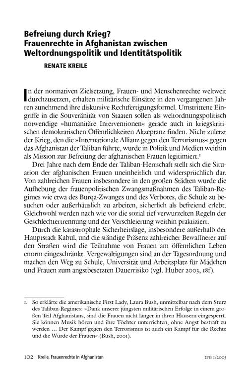 Befreiung durch Krieg?
