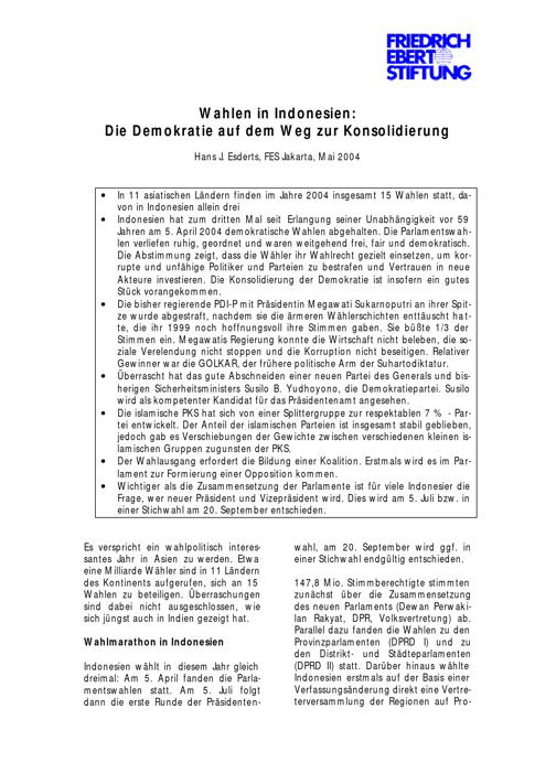 Wahlen in Indonesien