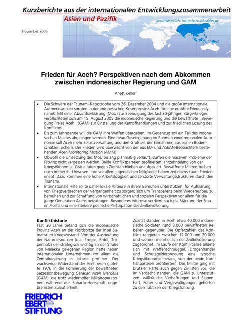 Frieden für Aceh?