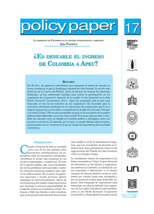 Es deseable el ingreso de Colombia a APEC?