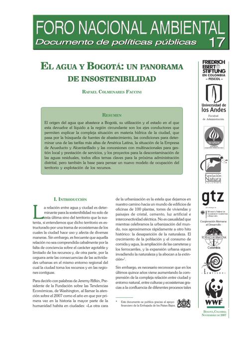 El agua y Bogotá