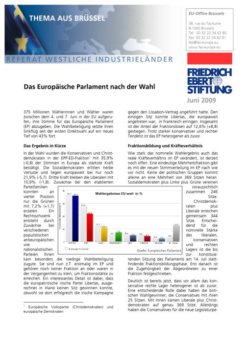 Das Europäische Parlament nach der Wahl