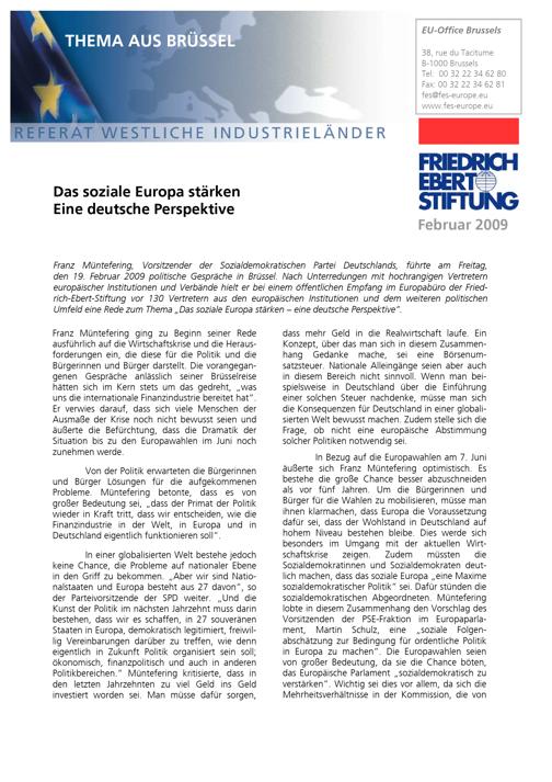 Das soziale Europa stärken